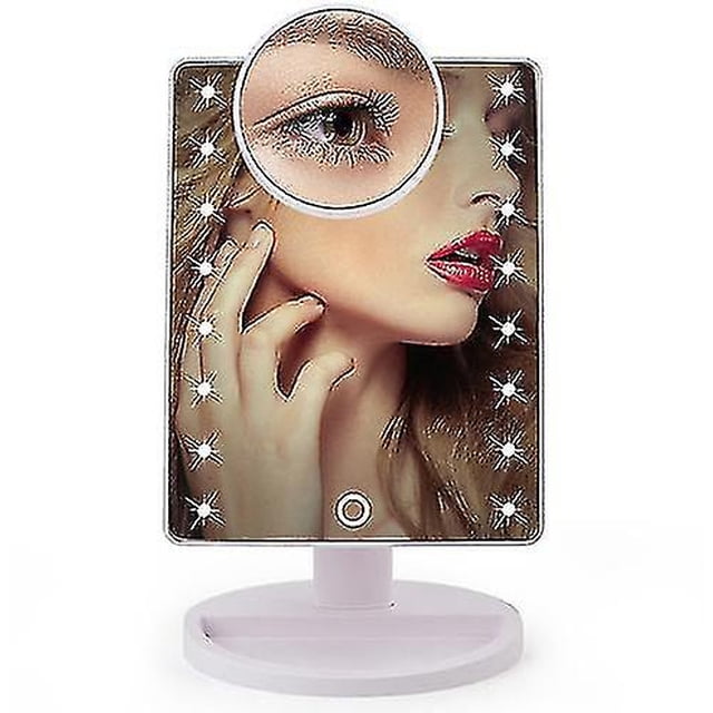 Espejo de maquillaje HUOGUO 16/22 luces LED con pantalla táctil 1X/10X