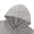 thumbnail image 4 of Men's Hoodies Fleece Lined Sweatshirts Solid Color Drawstring Hoodie Spring Fall Long Sleeve Tops Casual Hooded Pullovers with Pockets Loose Cotton Hoody Outwear for Sports Running, 4 of 7
