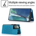 thumbnail image 3 of Design for Samsung Galaxy Note 20 5G Wallet Phone Case with Tempered Glass Screen Protector Credit Card Holder Slot, Leather Stand Kickstand Magnetic Back Flip Protective Cover Cases Blue, 3 of 12
