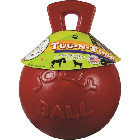 Jolly Pets Mini Tug n Toss Interactive Dog Toy 4 Red