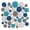 Dark Blue, Sky Blue, Gray, White, variant on BlinkL Multicolor Valentine's Day Wicker Decorative Balls 36 Count