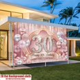 thumbnail image 3 of Rose Golden 30th Birthday Backdrop Pink Silver Balloons Happy 30th Birthday Photography Background Pink Glitter Diamond 30 Years Old Birthday Party Decorations Banner Supplies Photo Booth Props, 3 of 4