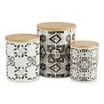 thumbnail image 2 of DII Kitchen Accessories Collection Ceramic, Canister Set, Black Tile, 3 Piece, 2 of 15