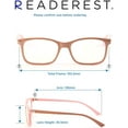 thumbnail image 5 of Readerest Blue Light Blocking Reading Glasses Beige 125 Magnification, 5 of 6