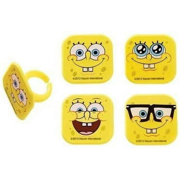 Spongebob Squarepants Mood Faces Cake Topper, by Universal 24 Count