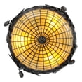 thumbnail image 3 of Meyda Tiffany 144382 Greenbriar Oak 3 Light 16" Wide Semi-Flush Bowl Ceiling Fixture -, 3 of 7