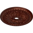 thumbnail image 3 of Ekena Millwork 27 7/8"OD x 3 7/8"ID x 2 1/2"P Tomango Egg & Dart Ceiling Medallion (Fits Canopies up to 6 3/4"), Hand-Painted Antique Copper, 3 of 6