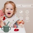 thumbnail image 3 of Taza de Pajita de Silicona para Bebé | Tazas para sorber para bebés de 6 a 12 a 18 meses | Tazas de entrenamiento abiertas con asa de fácil sujeción | Tazas de refrigerio, 3 of 7