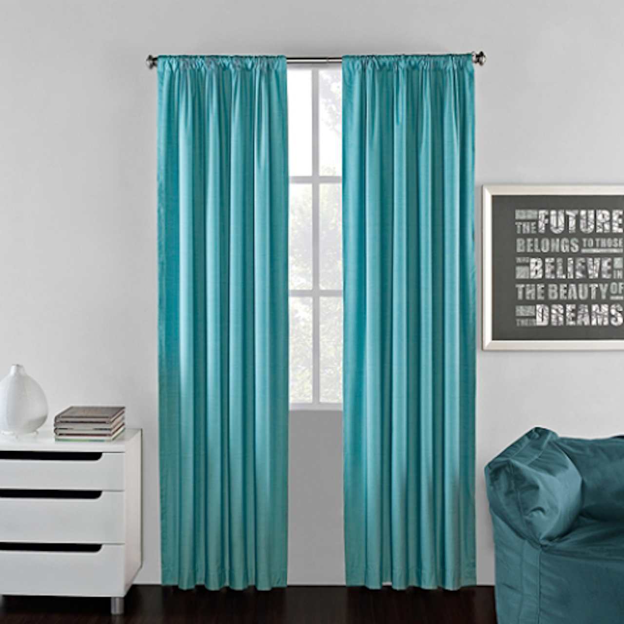 Alpha The Flame Retardant 84 Quot L 1 Window Curtain Panel Peacock Walmart Canada