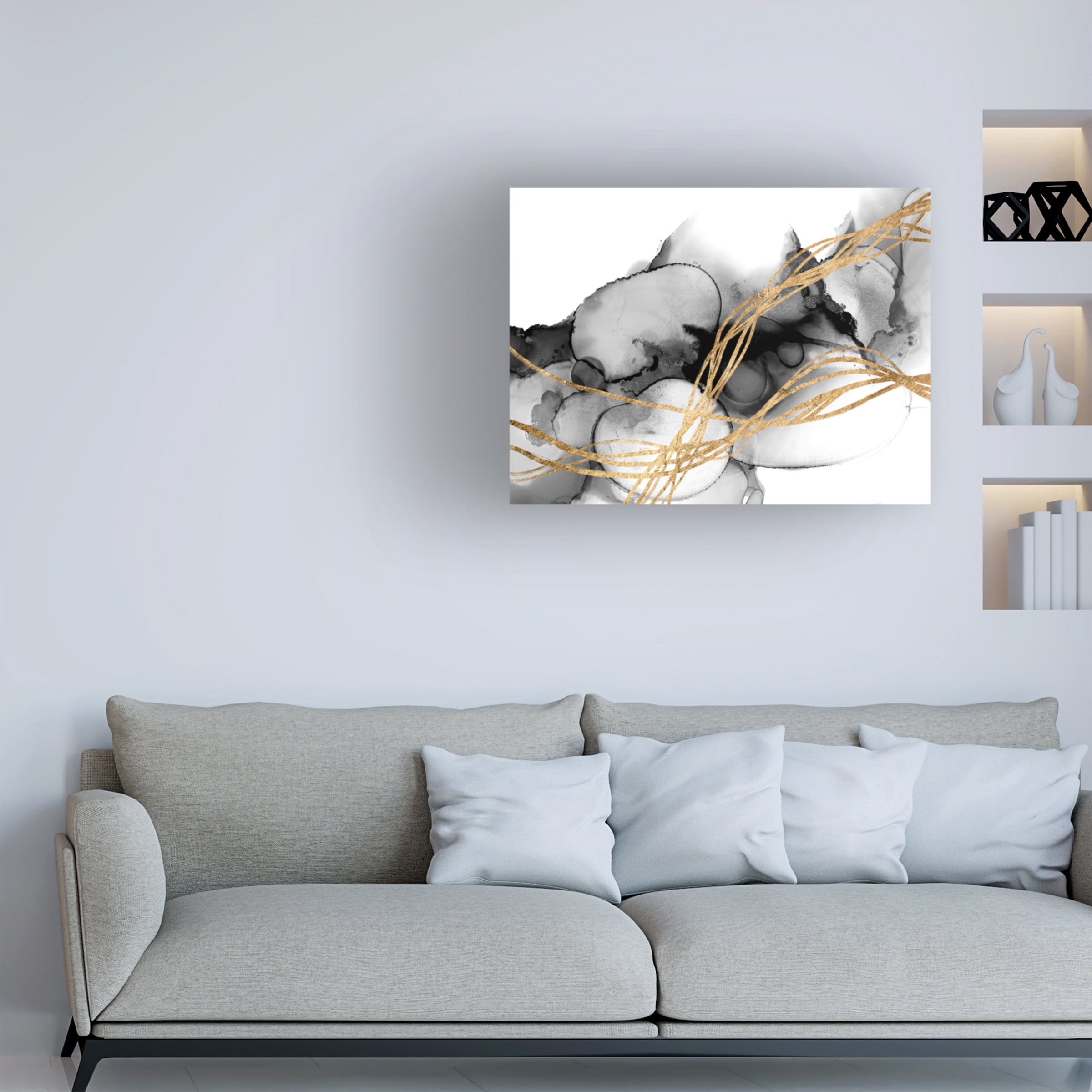 Jennifer Goldberger 'Matrix Undulation II' Canvas Art