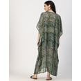 thumbnail image 4 of Moomaya Kimono Sleeves V Neck Kaftan Printed Rayon - Women's Elegant Kaftan, 4 of 9