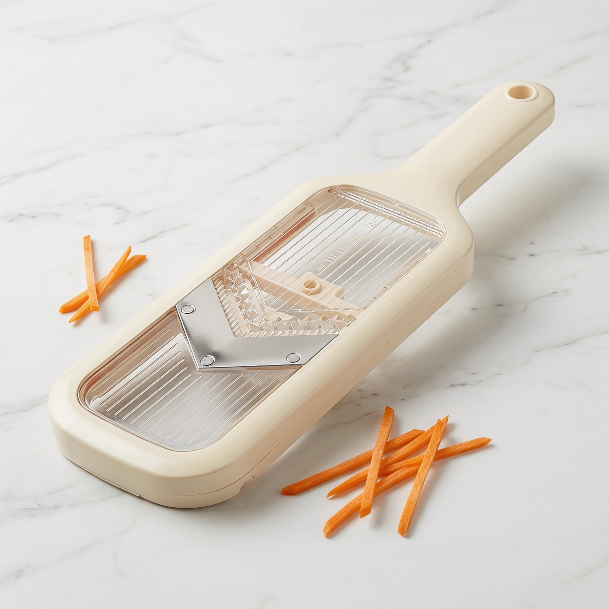 Unique Bargains Versatile 3-in-1 Vegetable Slicer and Chopper for Home White A 13.2"x4.3"