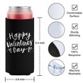 thumbnail image 4 of 2 Pieces Sleeves Beer Cooler Bags Insulated Collapsible Beer Can Sleeve Happy Valentines Day Soda Beer Can Covers for Birthday Party Wedding, 4 of 4
