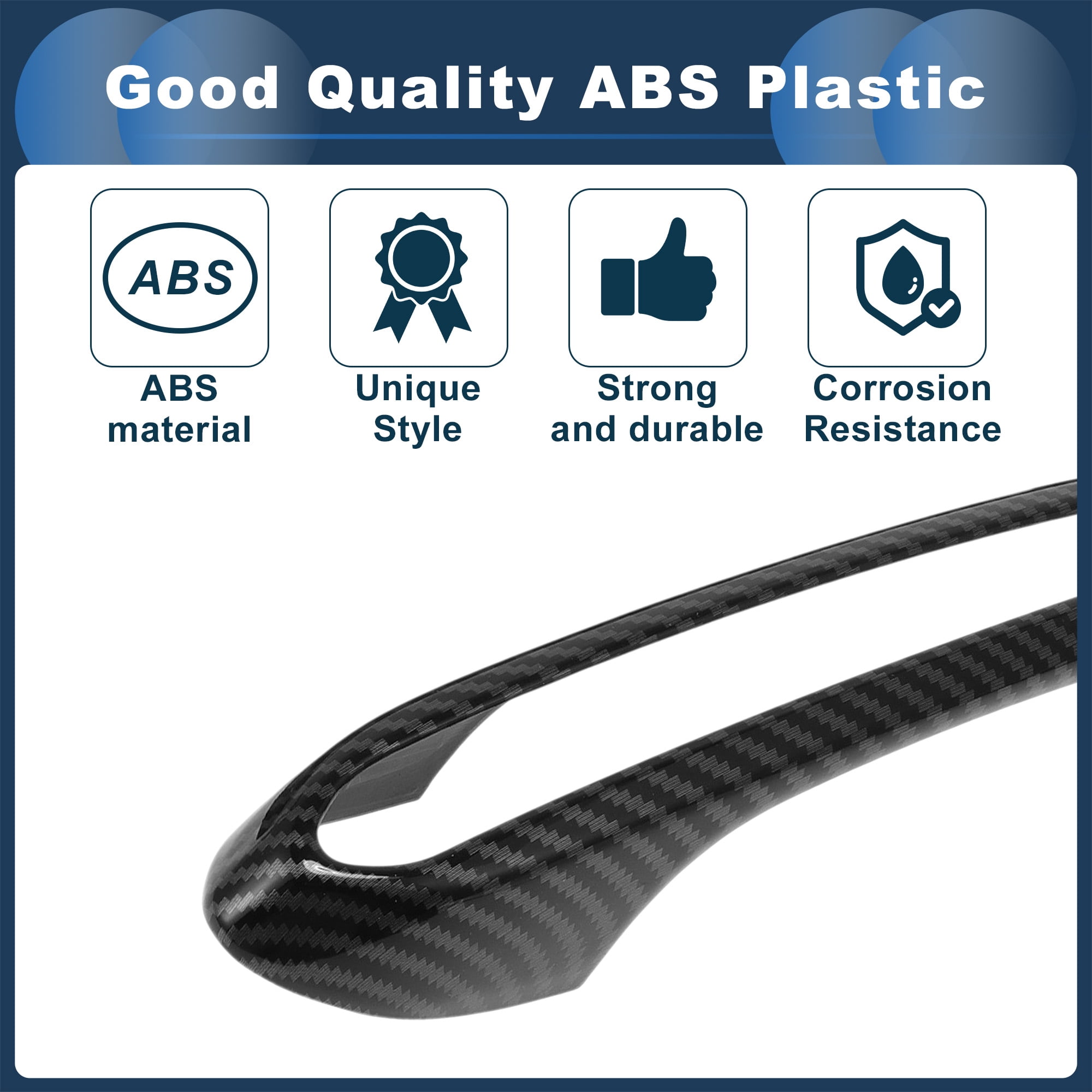 Unique Bargains Car Door Handle Cover Trim for BMW 5 Series G30 2018 ABS Black