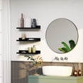 thumbnail image 2 of Wall Shelves Set of 3, Wooden Floating Shelves 15-Inch Long, Black, 2 of 8