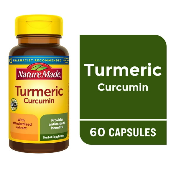 Nature Made Turmeric Curcumin 500 mg Capsules, Herbal Supplement, 60 Count