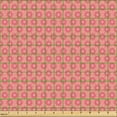 thumbnail image 2 of Ambesonne Retro Fabric by the Yard Upholstery, Floral Motifs-Like Shapes, 2 Yards, Pastel Pink Pale Rose, 2 of 5