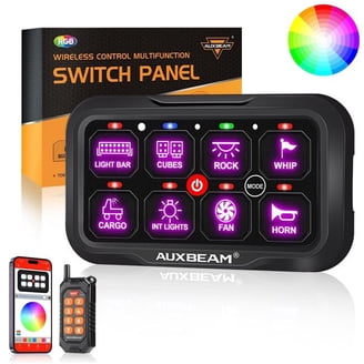 Auxbeam QP010783 RA60 RGB Switch Panel, Toggle/ Momentary/ Pulsed