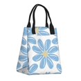 thumbnail image 2 of XMXT Reusable Lunch Bag Women, Blue Petal Pattern Insulated Lunch Tote for Office Travel, 2 of 8