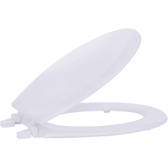 Achim Home Furnishings TOWDSTWH04 17-Inch Fantasia Standard Toilet Seat, Wood White (Not Slow Close)