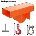 thumbnail image 5 of Forklift Lifting Hook Attachment,2200 Lbs Capacity Single Mobile Forklift Crane,Forklift Lifting Hoist with Swivel Hook and Large T-Screw,Orange, 5 of 7