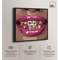 thumbnail image 2 of Ruby Teeth Canvas Print Fashion Art Prints by Art Remedy, Black Frame, 20 x 20, 2 of 6