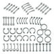 thumbnail image 1 of Kit de 60 piercings corporales de 16/14 g para lengua, trago, oreja, ceja, pezón, labio y nariz. 10mm, 1 of 9