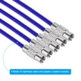 thumbnail image 4 of Unique Bargains 6 Inch Wire Keychain Cable Stainless Steel Key Ring Loop, Sapphire Blue 4 Pack, 4 of 6