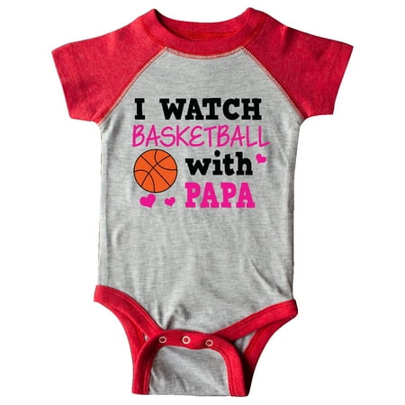 

Inktastic I Watch Basketball with Papa Gift Baby Boy or Baby Girl Bodysuit