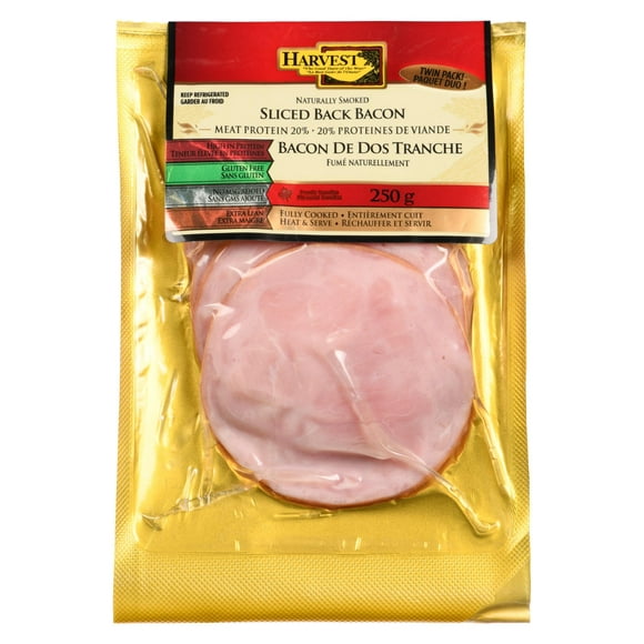 Harvest Meats Extra Lean Back Bacon Sliced, 250 g