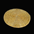 thumbnail image 4 of Prisha India Craft Golden Beaded Tea Cup Coasters, Set of 8, 4 of 5