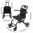 thumbnail image 3 of Portable Folding Wheelchairs, Ultra Lightweight Aluminum Wheelchair with Adjustable Safety Strap, 270° Flip-Back Armrests, Lifting Handle, Ergonomic Transit Travel Chair for Adults and Seniors, 3 of 9