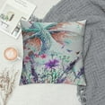 thumbnail image 2 of Shiartex  Dragonfly Throw Pillow Covers  Soft Gifts for Women Pillow Cases Cushion Covers Bedroom Decor Animal Decorative Throw Pillowcases Botanical Lavender Purple Green Cushion Cases, 2 of 5