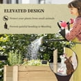 thumbnail image 4 of Outsunny Raised Garden Bed with Legs, 34" x 18" x 30", Elevated Wooden Planter Box, Self-Draining with Bed Liner for Vegetables, Herbs, and Flowers Backyard, Patio, Balcony Use, Natural, 4 of 9