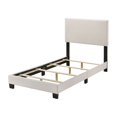 thumbnail image 2 of Simple Relax Faux Leather Twin Bed, White PU, 2 of 6