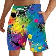 thumbnail image 2 of Rollbacks & More Viikei Men's Easy Care Shorts,Men's Special Print Beach Casual Trouser Shorts Pants Multicolor S, 2 of 7