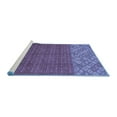 thumbnail image 2 of Ahgly Company Machine Washable Indoor Square Abstract Blue Modern Area Rugs, 5' Square, 2 of 4