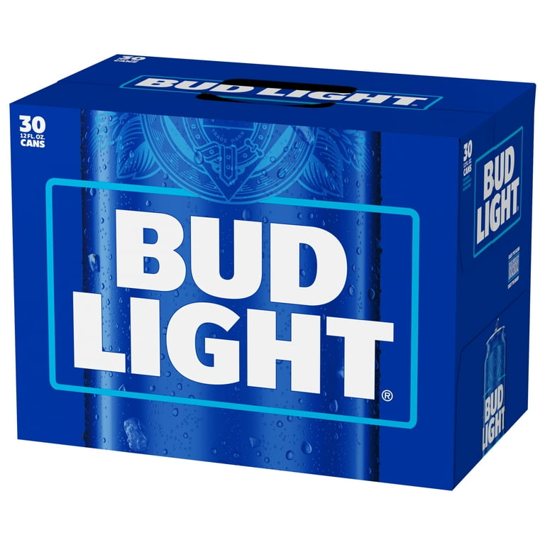 Bud Light Beer, 30 Pack Lager Beer, 12 fl oz Aluminum Cans, 4.2 % ABV,  Domestic