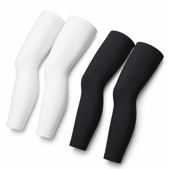FLORNIX 2 Pairs Compression Leg Sleeve Full Length Leg Sleeves Sports Cycling Leg Sleeves for Men Women, Running, Basketball
