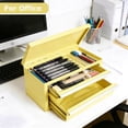 thumbnail image 4 of Mini Steel Tool Box with Drawers - Small Tool Chest for Small Item Storage Organizer - Portable Metal Toolbox Organizer with Tool Drawer (mini yellow), 4 of 13