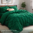 thumbnail image 5 of U by Bedsure King Comforter Set 7 Pieces- Pinch Pleat Bed in A Bag with Comforters, Sheets, Pillowcases & Shams, Emerald Green, 5 of 5