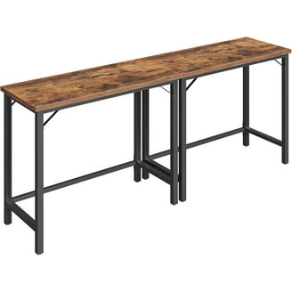 AmeriHome Round Stainless Steel Bar Table 44 inch High x 23.5