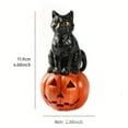 thumbnail image 4 of JJKBVCLO Gothic Sitting On Pumpkin Sculpture For Home And Halloween Tabletop, 4 of 5
