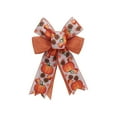 thumbnail image 2 of Large Fall Pumpkin Bow Wreath 11.81×7.09 inch Orange Bows,Maple Leaves Bows for Front Door,Fall Thanksgiving Decor,Burlap Bows for Wreath Indoor Outdoor Decorations, 2 of 7