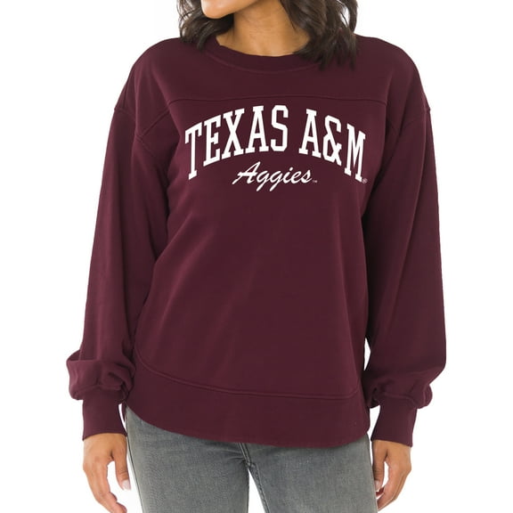 Women's Maroon Texas A&M Aggies Yvette Pullover Sweatshirt