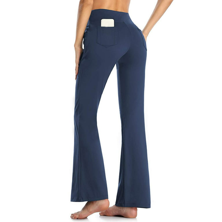 YYDGH Bootcut Yoga Pants for Women High Waisted Yoga Pants with Pockets for  Women Bootleg Work Pants Workout Pants Gray XL