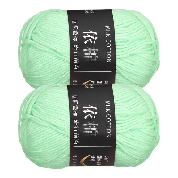 Uxcell Acrylic Yarn Skeins Soft Crochet Yarns for Knitting and Crocheting Craft Project Light Green