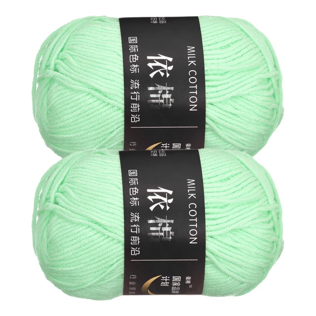 Unique Bargains Acrylic Light Green Yarn, 2 Pack