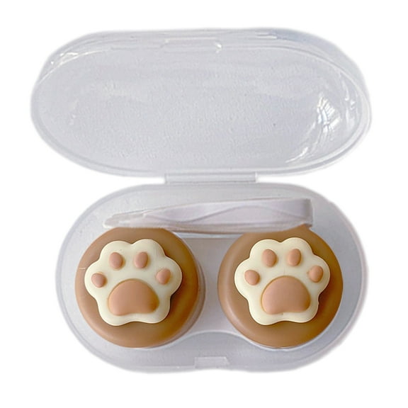 1pcs cartoon contact lens companion box small cute oval fresh portable