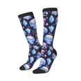 thumbnail image 2 of Vsdgher crystal cool Skull flower Print Thigh High Socks Extra Long Stretchy Sock Women Over Knee High Opaque Stocking Daily Wear, 2 of 5
